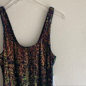 TOPSHOP sequin multicolor bodycon dress